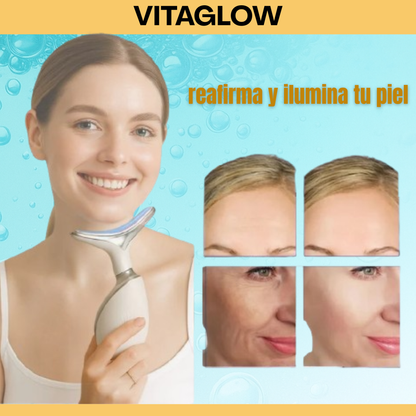 Masajeador Facial Rejuvenecedor VitaGlow™ – Lifting y Limpieza Profesional