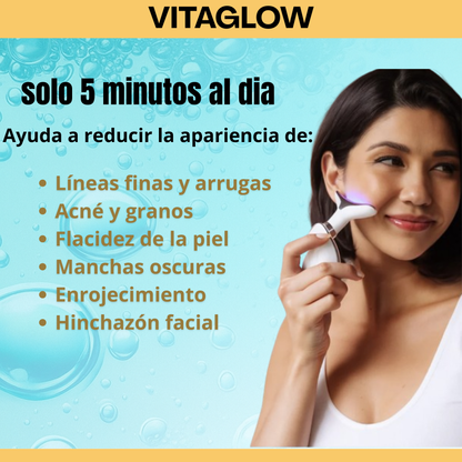 Masajeador Facial Rejuvenecedor VitaGlow™ – Lifting y Limpieza Profesional